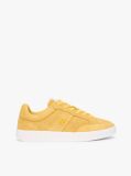 Yellow TH Monogram Suede Court Trainers  Women