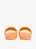 Orange Logo Embroidery Canvas Pool Slides  Women