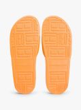 Orange Logo Embroidery Canvas Pool Slides  Women