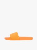 Orange Logo Embroidery Canvas Pool Slides  Women