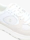 White Tonal TH Monogram Mixed Texture Trainers  Women