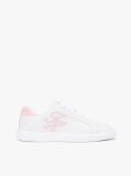 White Hilfiger Icon Leather Logo Embroidery Court Trainers  Women
