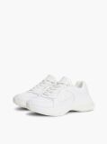 White TH Monogram Leather Chunky Sneakers  Women