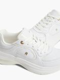 White TH Monogram Leather Chunky Sneakers  Women
