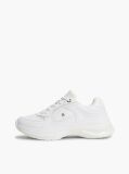 White TH Monogram Leather Chunky Sneakers  Women