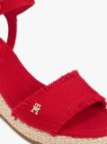 Red TH Monogram Woven Wedge Espadrilles  Women