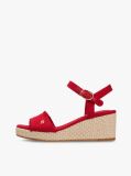 Red TH Monogram Woven Wedge Espadrilles  Women