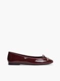 Red Patent Leather Padlock Charm Ballerinas  Women