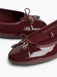 Red Patent Leather Padlock Charm Ballerinas  Women