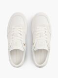 Μπεζ Δερμάτινα Sneakers Με Μίξη Υφών  Γυναίκες
