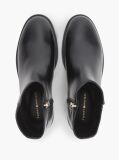Black Leather TH Monogram Buckle Ankle Boots  Women
