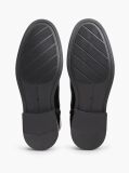 Black Leather TH Monogram Buckle Ankle Boots  Women