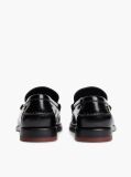 Black New York Label Shiny Leather Tassel Loafers  Women