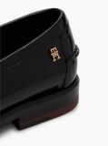 Black New York Label Shiny Leather Tassel Loafers  Women