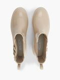 Beige Shiny Buckle Cleat Rain Boots  Women