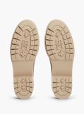Beige Shiny Buckle Cleat Rain Boots  Women