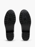 Black Shiny Buckle Cleat Rain Boots  Women