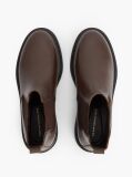Brown Pebble Grain Leather Chelsea Boots  Women