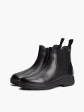 Black Outdoor Leather Chelsea Boots  Women