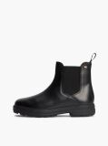 Black Outdoor Leather Chelsea Boots  Women