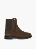 Brown Suede Enamel Flag Chelsea Boots  Women