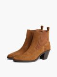Brown Suede Western Chelsea Boots  Women