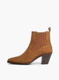 Brown Suede Western Chelsea Boots  Women