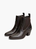 Brown Leather Western Chelsea Boots  Women