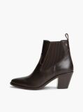 Brown Leather Western Chelsea Boots  Women