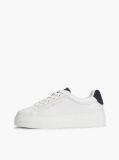 Μπεζ TH Monogram Δερμάτινα Sneakers Σε Στιλ Πλατφόρμας  Γυναίκες