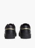 Μαύρο Δερμάτινα Sneakers Με Ανάγλυφο Φινίρισμα  Γυναίκες