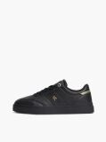 Μαύρο Δερμάτινα Sneakers Με Ανάγλυφο Φινίρισμα  Γυναίκες