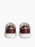 Red Pebble Grain Leather Cupsole Sneakers  Women