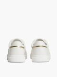 Beige Pebble Grain Leather Cupsole Sneakers  Women