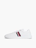 Άσπρο Δερμάτινα Sneakers Με Global Ριγέ Λεπτομέρεια  Γυναίκες