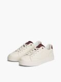 Beige TH Monogram Leather Cupsole Sneakers  Women