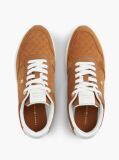 Brown TH Monogram Plaque Suede Sneakers  Women