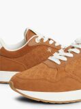 Brown TH Monogram Plaque Suede Sneakers  Women