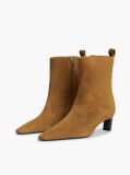 Brown Kitten Heel Suede Ankle Boots  Women
