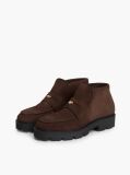Καφέ TH Monogram Σουέτ Μποτάκια Σε Στιλ Loafer   Γυναίκες