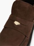 Καφέ TH Monogram Σουέτ Μποτάκια Σε Στιλ Loafer   Γυναίκες