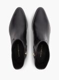 Black Leather Zip-Up Ankle Boots  Women