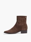 Brown Suede Zip-Up Ankle Boots  Women