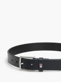 Black Kids' Square Buckle Leather Belt  Kids Unisex