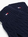 Blue Kids' Flag Embroidery Cable Knit Gloves  Kids Unisex