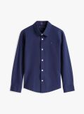 Blue Stretch Cotton Poplin Shirt  Boys