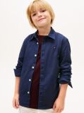 Blue Stretch Cotton Poplin Shirt  Boys