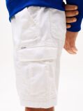 White Woven Cargo Shorts  Boys
