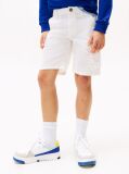White Woven Cargo Shorts  Boys