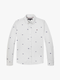 White Flag Print Pique Shirt  Boys